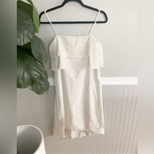 Zara Women’s Size XS White Black Striped Tiered Sundress